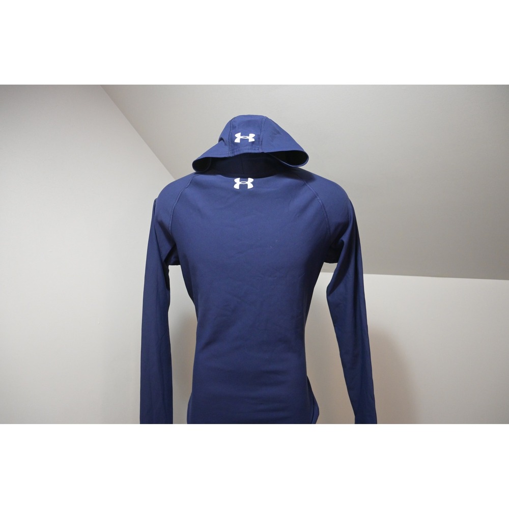 Under Armour Compression Hoodie Mens XL Navy Blue Long Sleeve Athletic